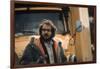 Le realisateur Stanley Kubrick sur le tournage du film Shining, 1980 (d'apres StephenKing) (photo)-null-Framed Photo