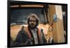 Le realisateur Stanley Kubrick sur le tournage du film Shining, 1980 (d'apres StephenKing) (photo)-null-Framed Photo