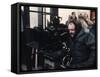 Le realisateur Stanley Kubrick sur le tournage du film Shining, 1980 (d'apres StephenKing) (photo)-null-Framed Stretched Canvas