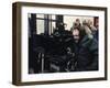 Le realisateur Stanley Kubrick sur le tournage du film Shining, 1980 (d'apres StephenKing) (photo)-null-Framed Photo