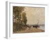 Le Remorqueur, le Loing à Saint-Mammès-Alfred Sisley-Framed Giclee Print