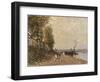 Le Remorqueur, le Loing à Saint-Mammès-Alfred Sisley-Framed Giclee Print