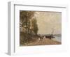 Le Remorqueur, le Loing à Saint-Mammès-Alfred Sisley-Framed Giclee Print