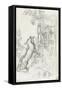 Le renard et les raisins-Gustave Moreau-Framed Stretched Canvas