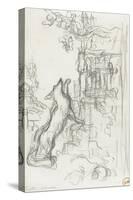 Le renard et les raisins-Gustave Moreau-Stretched Canvas