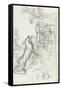 Le renard et les raisins-Gustave Moreau-Framed Stretched Canvas