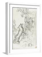 Le renard et les raisins-Gustave Moreau-Framed Giclee Print