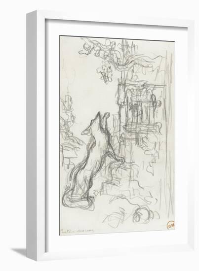 Le renard et les raisins-Gustave Moreau-Framed Giclee Print