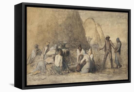 Le repas des moissonneurs ou Ruth et Booz-Jean-François Millet-Framed Stretched Canvas