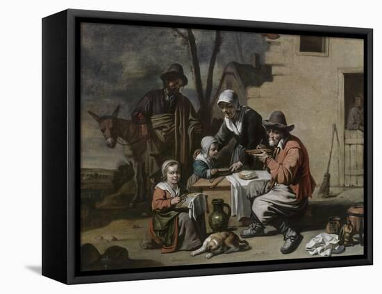 Le Repas villageois-Antoine Le Nain-Framed Stretched Canvas