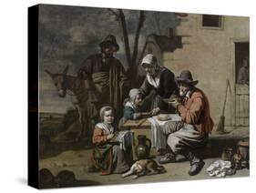 Le Repas villageois-Antoine Le Nain-Stretched Canvas