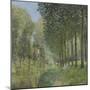 Le repos au bord du ruisseau.Lisière de bois-Alfred Sisley-Mounted Giclee Print