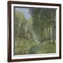 Le repos au bord du ruisseau.Lisière de bois-Alfred Sisley-Framed Giclee Print