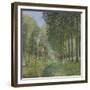 Le repos au bord du ruisseau.Lisière de bois-Alfred Sisley-Framed Giclee Print