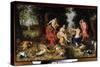 Le Repos De Diane Pendant La Chasse  (Diana's Rest on the Hunt) Les Animaux (Loup, Cerf, Renard) T-Jan the Elder Brueghel-Stretched Canvas
