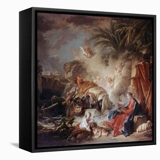 Le Repos Lors De La Fuite En Egypte  (Rest on the Flight into Egypt) Peinture De Francois Boucher-Francois Boucher-Framed Stretched Canvas