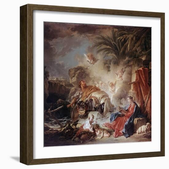 Le Repos Lors De La Fuite En Egypte  (Rest on the Flight into Egypt) Peinture De Francois Boucher-Francois Boucher-Framed Giclee Print