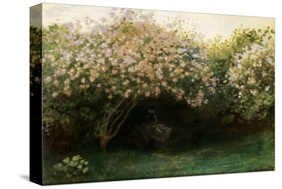 Le Repos sous les Lilas-Claude Monet-Stretched Canvas