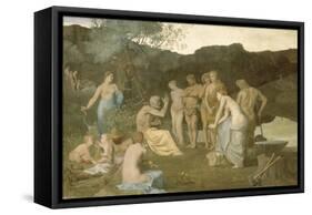Le repos-Pierre Puvis de Chavannes-Framed Stretched Canvas