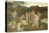 Le repos-Pierre Puvis de Chavannes-Stretched Canvas