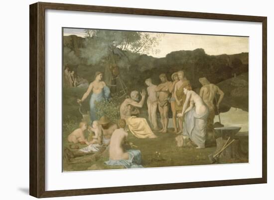 Le repos-Pierre Puvis de Chavannes-Framed Giclee Print