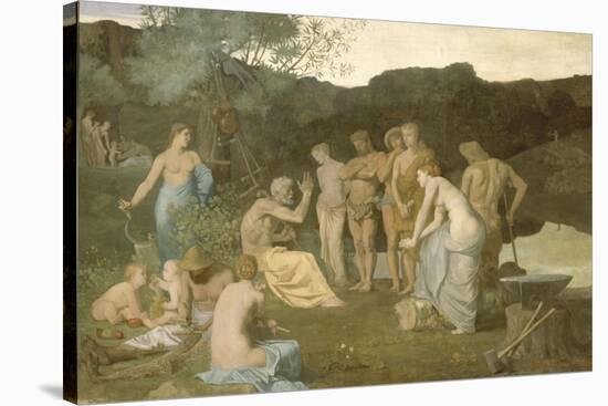 Le repos-Pierre Puvis de Chavannes-Stretched Canvas