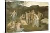 Le repos-Pierre Puvis de Chavannes-Stretched Canvas