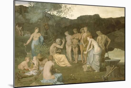 Le repos-Pierre Puvis de Chavannes-Mounted Giclee Print