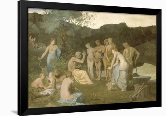 Le repos-Pierre Puvis de Chavannes-Framed Giclee Print