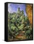 Le Rocher Rouge-Paul Cézanne-Framed Stretched Canvas
