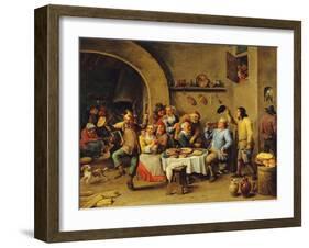 Le Roi Boit (The King Drinks)-David Teniers the Younger-Framed Giclee Print