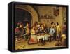 Le Roi Boit (The King Drinks)-David Teniers the Younger-Framed Stretched Canvas