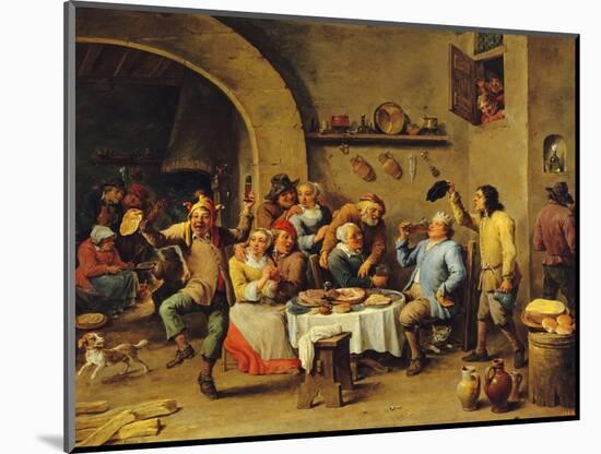 Le Roi Boit (The King Drinks)-David Teniers the Younger-Mounted Giclee Print