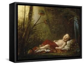 Le roi de Rome endormi-Pierre Paul Prud'hon-Framed Stretched Canvas