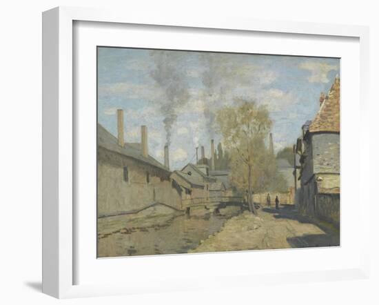 Le ruisseau de Robec, à Rouen-Claude Monet-Framed Giclee Print