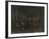 Le rut du printemps, combat de cerfs-Gustave Courbet-Framed Giclee Print