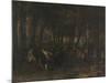 Le rut du printemps, combat de cerfs-Gustave Courbet-Mounted Giclee Print