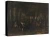 Le rut du printemps, combat de cerfs-Gustave Courbet-Stretched Canvas