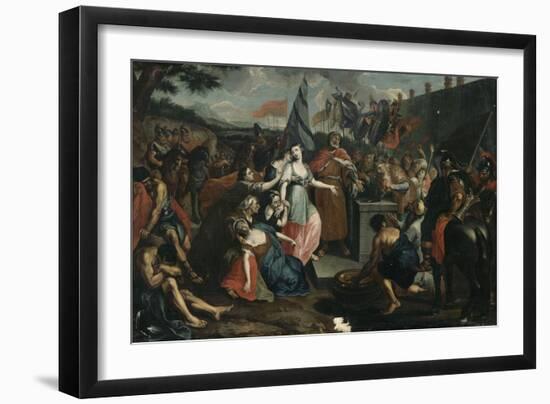 Le sacrifice de la fille de Jephté-Antoine Coypel-Framed Giclee Print
