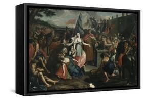 Le sacrifice de la fille de Jephté-Antoine Coypel-Framed Stretched Canvas