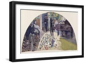 le Salon de Nina de Callias (projet d'éventail)-Pierre-Désiré Lamy-Framed Giclee Print