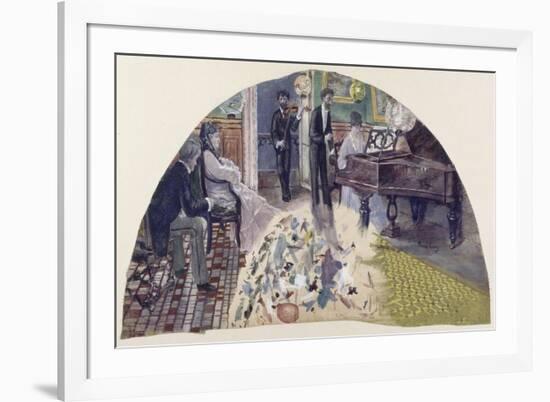 le Salon de Nina de Callias (projet d'éventail)-Pierre-Désiré Lamy-Framed Giclee Print