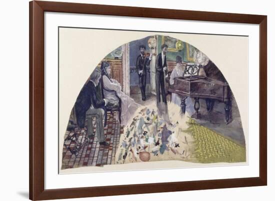 le Salon de Nina de Callias (projet d'éventail)-Pierre-Désiré Lamy-Framed Giclee Print