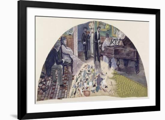 le Salon de Nina de Callias (projet d'éventail)-Pierre-Désiré Lamy-Framed Giclee Print