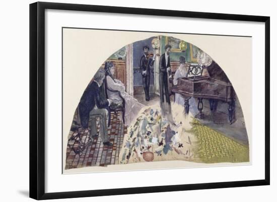 le Salon de Nina de Callias (projet d'éventail)-Pierre-Désiré Lamy-Framed Giclee Print