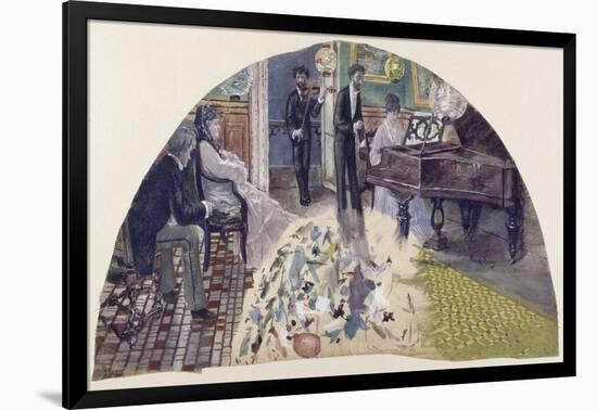 le Salon de Nina de Callias (projet d'éventail)-Pierre-Désiré Lamy-Framed Giclee Print