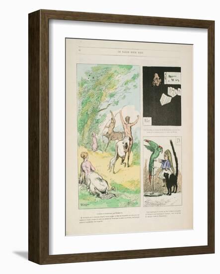 Le Salon Pour Rire, from the Gill-Revue, 1868-Andre Gill-Framed Giclee Print