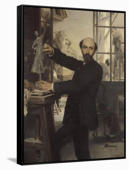 Le Sculpteur René de Saint Marceaux-Paul Mathey-Framed Stretched Canvas