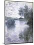 Le Seine a Vetheuil-Claude Monet-Mounted Giclee Print