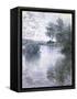 Le Seine a Vetheuil-Claude Monet-Framed Stretched Canvas